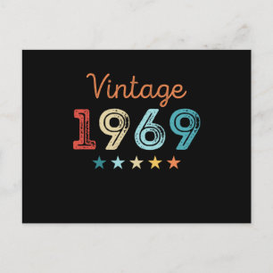 Vintage 1969 60th Birthday Retro Gift 60 year old Postcard