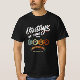 Vintage 1969 Bday Aged To Perfection 52nd Birthday T-Shirt