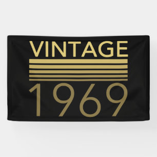 Vintage 1969 Birth Year Banner