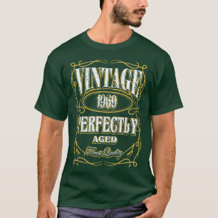Vintage 1969 Birthday Bottle Label T-Shirt