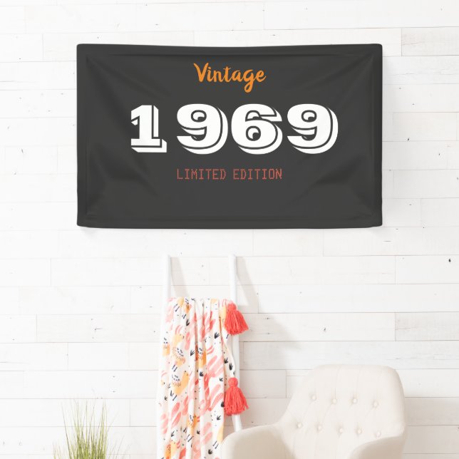 Vintage 1969 Limited Edition Gift Banner – Retro  (Insitu)