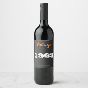 Vintage 1969 limited edition Gift Wine Label