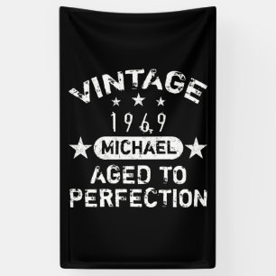 Vintage 1969 Personalised Grunge Banner