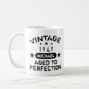 Vintage 1969 Personalised Grunge Coffee Mug