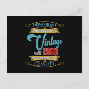 Vintage 1969 Retro Lover Funny Birthday Gift Idea Postcard