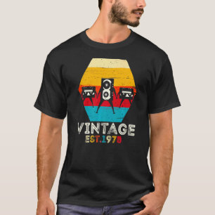 Vintage 1970 51st Birthday Cassette Tape For Men W T-Shirt
