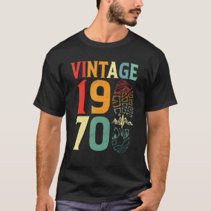 Vintage 1970 52 Year Old Birthday Camping Hiking B T-Shirt