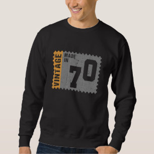 Vintage 1970 Birthday Postage Stamp Made In 1970 Sweatshirt