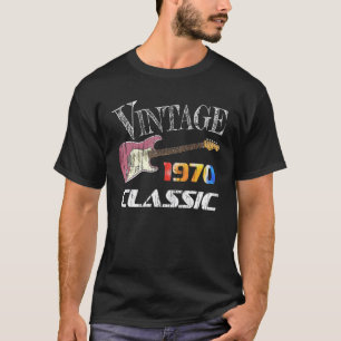 Vintage 1970 Birthday Year Classic Guitar Edition T-Shirt