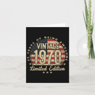 Vintage 1970 Limited Edition 55-year-old Gifts Usa Card
