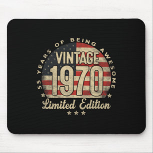 Vintage 1970 Limited Edition 55-year-old Gifts Usa Mouse Mat