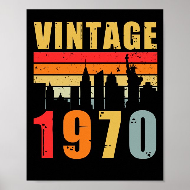 Vintage 1970 Made In 1970 Poster (Front)