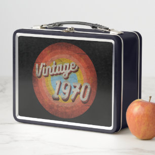 VINTAGE 1970 METAL LUNCH BOX