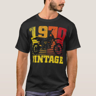 Vintage 1970 Motocross Dirt Bike 50th Birthday Gif T-Shirt