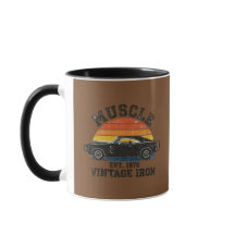 Vintage 1970 Muscle Car Iron Coffee Mug