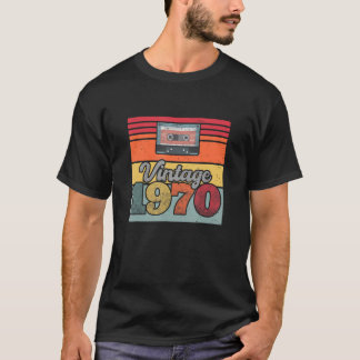 Vintage 1970 Retro Sunset Cassette T-Shirt