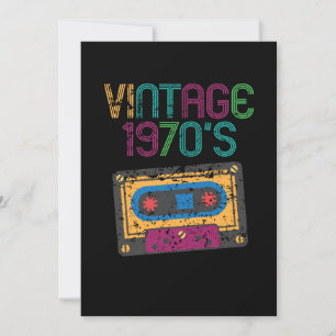 Vintage 1970's Funny Cassette Retro Invitation
