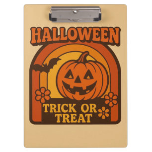 Vintage 1970s Trick or Treat Halloween Clipboard