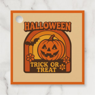 Vintage 1970s Trick or Treat Halloween Favour Tags