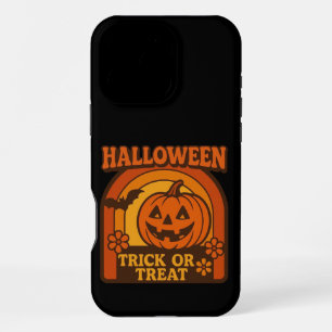 Vintage 1970s Trick or Treat Halloween iPhone 16 Pro Max Case