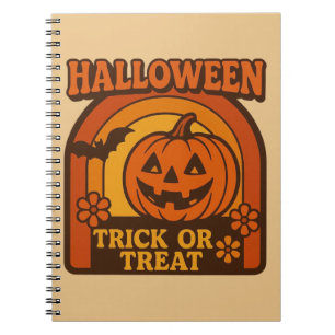 Vintage 1970s Trick or Treat Halloween Notebook