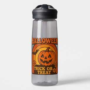 Vintage 1970s Trick or Treat Halloween Water Bottle