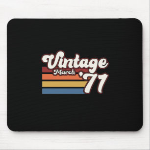 Vintage 1971 50th Birthday March Mouse Mat