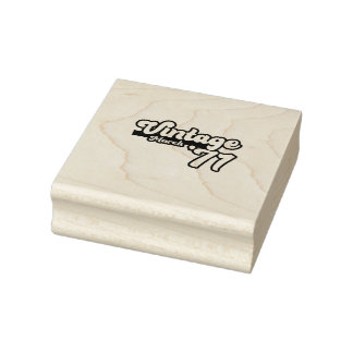 Vintage 1971 50th Birthday March Rubber Stamp