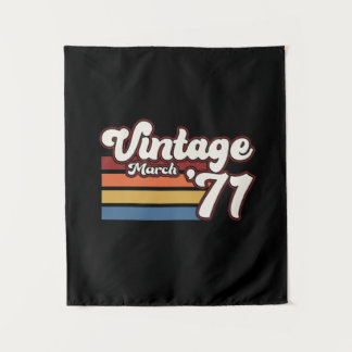 Vintage 1971 50th Birthday March Tapestry
