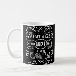 Vintage 1971 Man Myth Legend 50th Birthday Coffee Mug