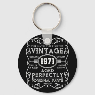 Vintage 1971 Man Myth Legend 50th Birthday Key Ring