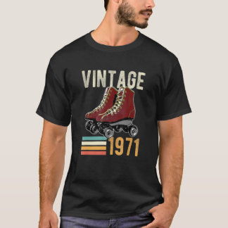 Vintage 1971 Roller Skate 51st Birthday 51 Year Ol T-Shirt