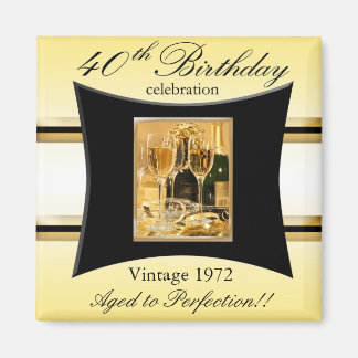Vintage 1972 40th Party Favour Magnet