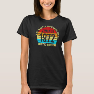 Vintage 1972 50 Years Of Being Awesome T-Shirt