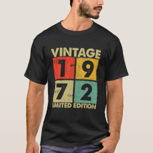 Vintage 1972 50Th Birthday Gift Men Women 50 Years T-Shirt