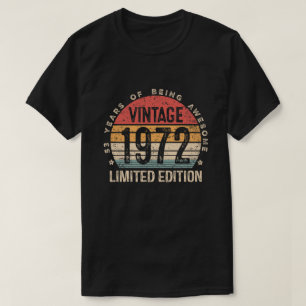 Vintage 1972 53rd Birthday Gifts For Men Women 53  T-Shirt