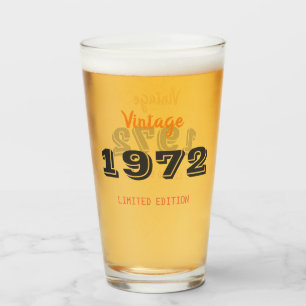 Vintage 1972 Limited Edition Glass – 54th Birthday