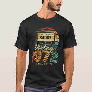 Vintage 1972 Retro Cassette 1972 50Th Birthday 50 T-Shirt