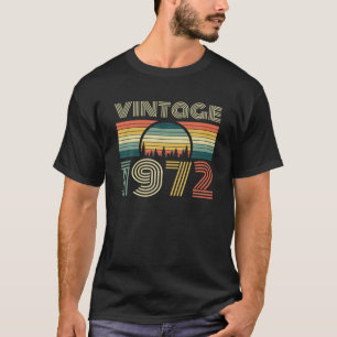 Vintage 1972 Retro Women Men Mountain 50Th Birthda T-Shirt