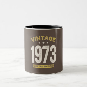 Vintage 1973 - 49th birthday Retro Classic Two-Tone Coffee Mug