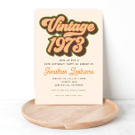 Vintage 1973 50th Birthday Invitation<br><div class="desc">Celebrate with these 1973 inspired 50th birthday invitations.</div>