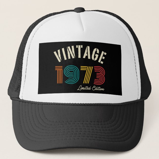 Vintage 1973 51st Birthday Trucker Hat (Front)