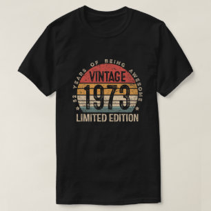 Vintage 1973 52 Years Old Men Women 52th Birthday T-Shirt