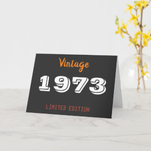 Vintage 1973 limited edition 50th Birthday Gift Card