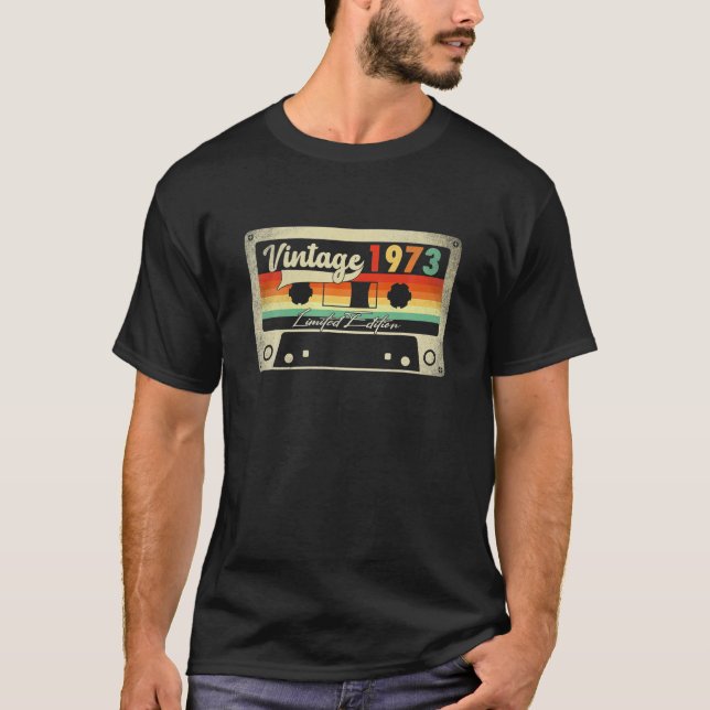 Vintage 1973 Limited Edition 50th Birthday T-Shirt (Front)