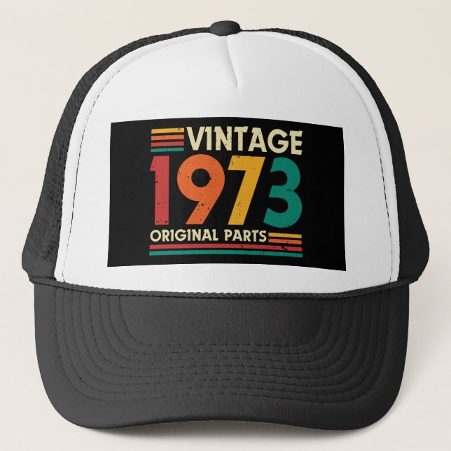 Vintage 1973 Limited Edition 51st  Birthday Trucker Hat (Front)