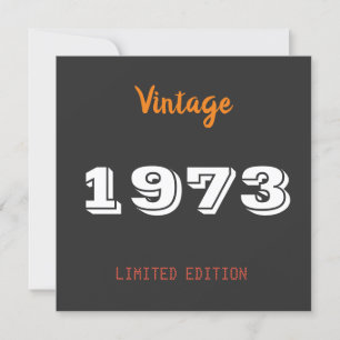 Vintage 1973 limited edition 53rd Birthday Gift  Invitation