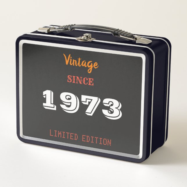 Vintage 1973 Limited Edition Metal Lunch Box  (Front)