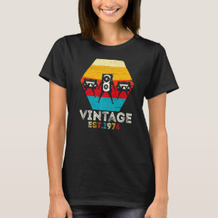 Vintage 1974 47th Birthday Cassette Tape For Men W T-Shirt