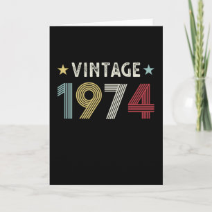 Vintage 1974 50th Birthday Gift 50 years old Card